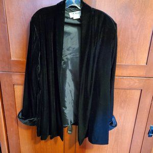 Lush Black Velvet Evening Jacket 2X